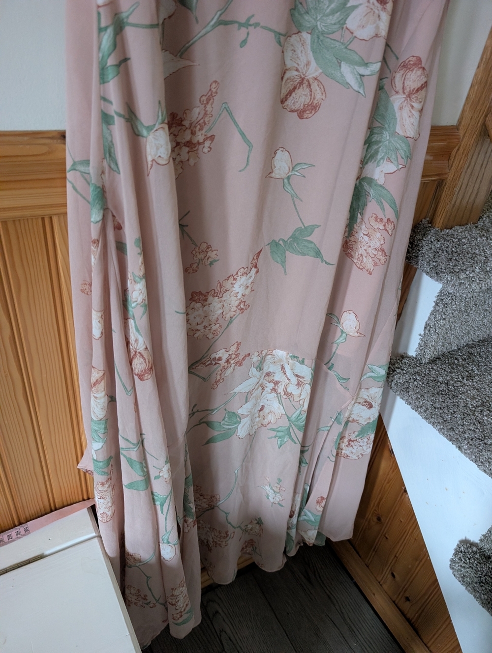 Dress Forum Blush Baby Pink Floral Maxi Fairycore Ethereal Dress Size Small - Picture 3 of 9